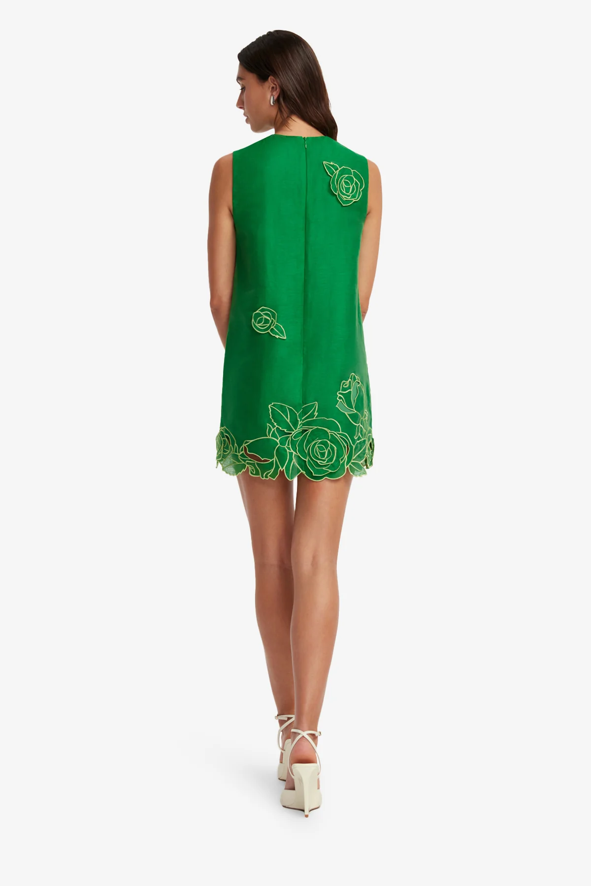 Yvonne Appliqué Mini Dress - Verdant - Image 5