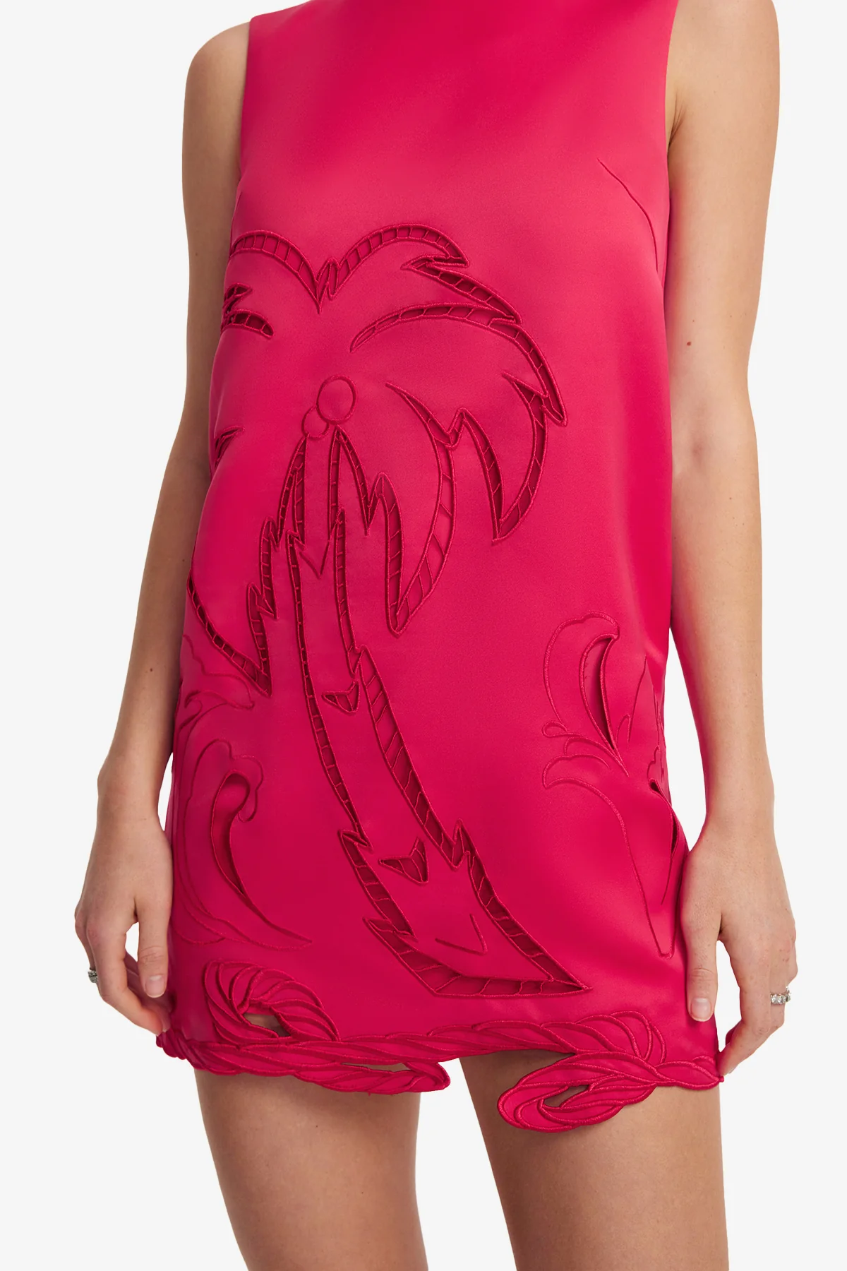 Yvonne Palm Mini Dress - Scarlet - Image 6
