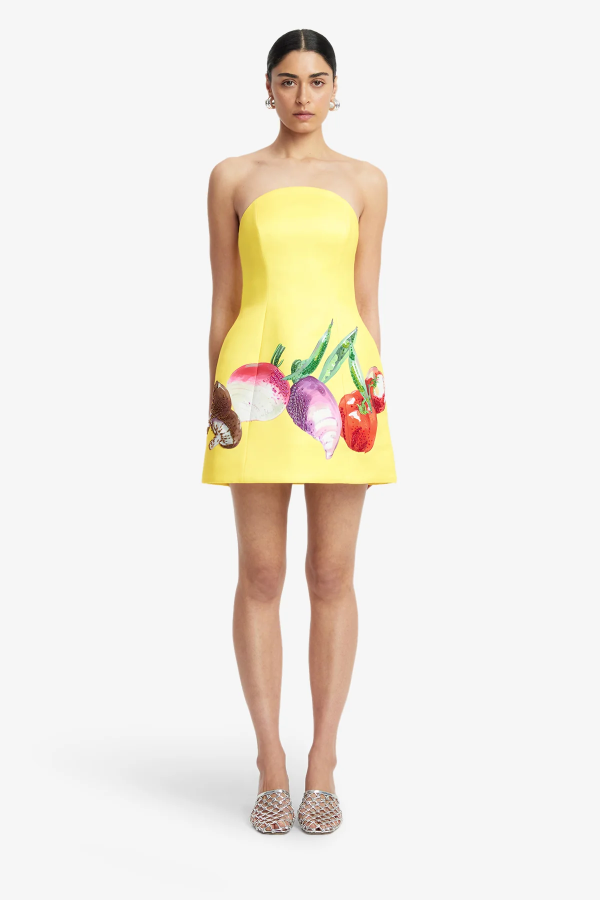 Zaria Bustier Mini Dress - Harvest Print - Image 2